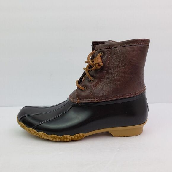 Sperry Top Sider Saltwater Toddler Sz 12 Brown Leather Waterproof Duck Boots - Picture 3 of 12